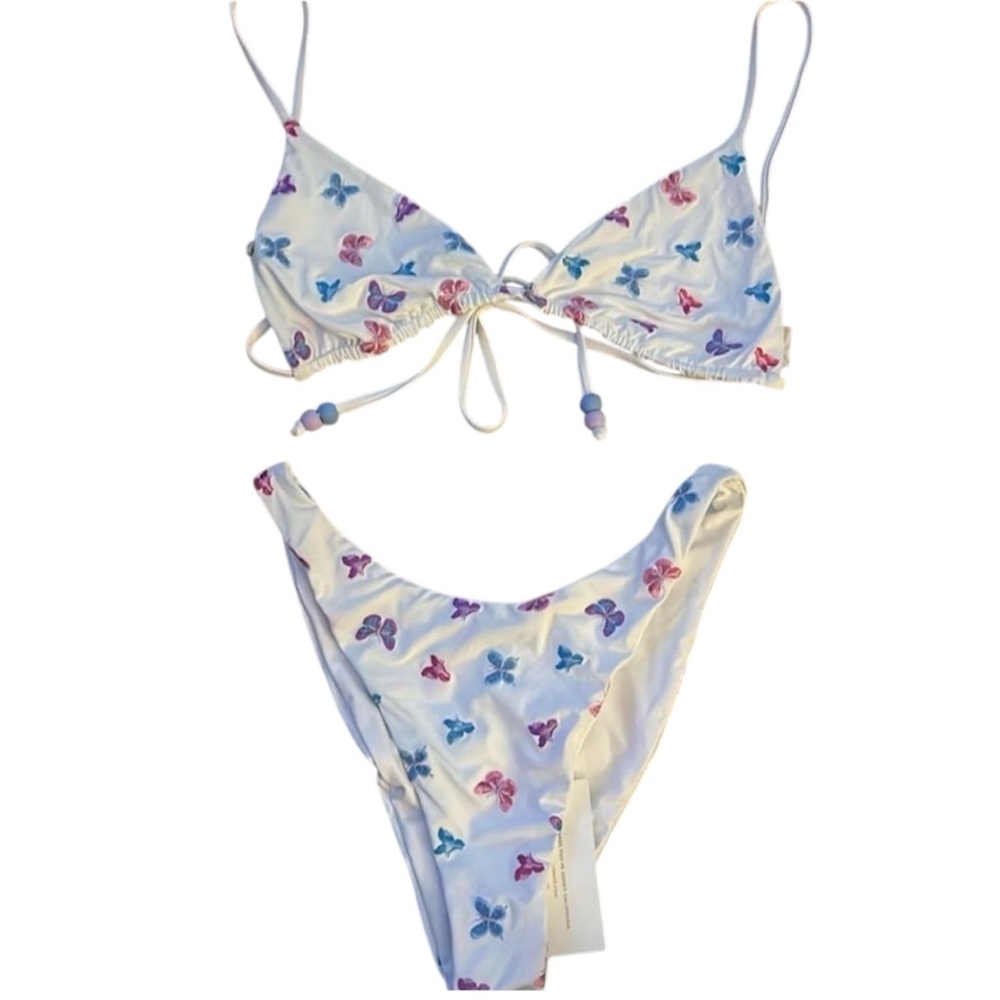 Butterfly print bikini